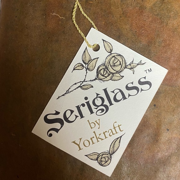 Seriglass Vintage Stain Glass Smoking Santa - Picture 5 of 5